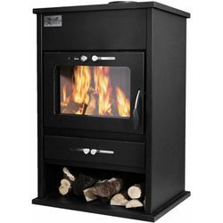 Artigianferro - Holzofen 'Montebianco' aus lackiertem Stahl 18 kw Kamin h 97 cm Made in Italy