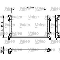 VALEO Kühler, Motorkühlung für SKODA VW (SVW) SEAT (FAW) AUDI 1K0121251E 1K0121251DF 1K0121251AR 735120