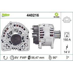 VALEO Generator REMANUFACTURED PREMIUM 14V 150A für RENAULT DACIA 7711497409 8200390676 7711368381 444709