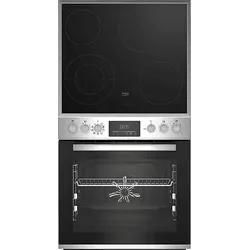 BEKO BBUM12320XMPE Pyrolyse, Einbau-Herdset (Glaskeramikkochfeld, A+, 72 l)