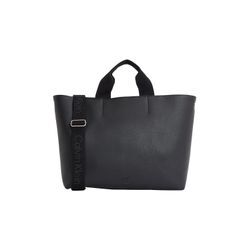 Henkeltasche CALVIN KLEIN JEANS "ULTRALIGHT TOTE PU", Damen, Gr. B/H/T: 51,5cm x 31cm x 15cm, schwarz, Lederimitat, Taschen, Shopper, große Umhängetasche, Damentasche mit geräumigem Hauptfach