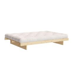 Bettgestell KARUP DESIGN "Kanso Bed, Stauraumbett, Bett mit oder ohne Schubladen", beige (kiefer natur), B:182cm H:25cm L:200cm, Betten, Bett mit/ohne Schubladen, inkl Lattenrost, FSCzertifiert