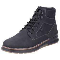 Winterboots RIEKER, Herren, Gr. 42, schwarz, Lederimitat, unifarben, sportlich, Schuhe, Winterstiefelette, Schnürboots mit riekerTEX-Membran