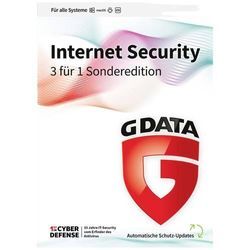 G-Data Internet Security 3 für 1 Sonderedition Jahreslizenz, 3 Lizenzen Windows, Mac, Android, iOS Antivirus, Sicherheits-Software