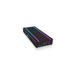 IB-1824ML-C31, Type-C® USB 3.1 (Gen 2) zu PCIe NVMe M.2 2230/2242/2260/2280 SSD Gehäuse, Beleuchtung mit Farbwechsel