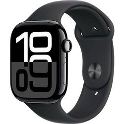 Apple Watch Series 10 GPS + Cellular 46 mm Aluminiumgehäuse Sport Band Schwarz S/M