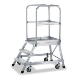 ZARGES 41971 Aluminium Podesttreppe fahrbar 28.5 kg