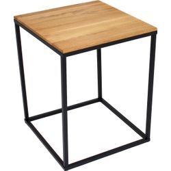 Beistelltisch PAROLI "Genu IV", braun (holz, schwarz, holz), B:40cm H:50cm T:40cm, Tische