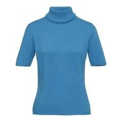 Rollkragen-Pullover aus 100% Premium-Kaschmir Peter Hahn Cashmere blau, 48