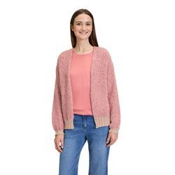 Strickjacke CARTOON "Cartoon Strick-Cardigan mit V-Ausschnitt", Damen, Gr. 44, bunt (pink, rosa), Obermaterial: 62% Polyacryl, 18% Polyester, 8% Viskose, 8% Wolle, 4% Alpaka., modisch, oversize normal, V-Ausschnitt, Langarm, Strickjacken, Rippbündchen