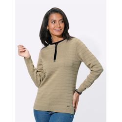 Strickpullover CASUAL LOOKS "Pullover", Damen, Gr. 36, beige, 50% Baumwolle, 50% Polyacryl, unifarben, Langarm, Pullover