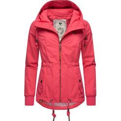 Outdoorjacke RAGWEAR "Danka", Damen, Gr. S (36), lila (beere), Außenmaterial: 100% Polyester, Innenfutter: 100% Polyester, casual, regular fit hüftbedeckend, Langarm Ärmel ohne Ärmelschlitz elastischer Bund mit innenliegendem Gummizug, Jacken, Wasserdichte Übergangsjacke mit großer Kapuze