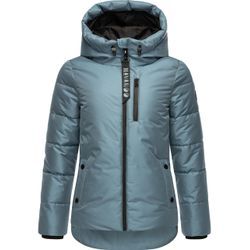 Steppjacke NAVAHOO "Krümelein", Damen, Gr. XS (34), blau (mittelblau), Oberstoff: 100% Polyester, Futter: 100% Polyester, Wattierung: 100% Polyester, Ärmelfutter: 100% Polyester, modisch, figurumspielend Po-bedeckend, hoch geschlossener Ausschnitt, Langarm Ärmel ohne Ärmelschlitz Rippstrickbündchen, Jacken, stylische Damen Winterjacke mit dezenter Steppung