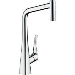 Hansgrohe Metris M71 320 Küchenarmatur 14820000 chrom, Auslauf schwenkbar, Brause herausziehbar