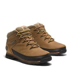 Schnürboots TIMBERLAND "EURO SPRINTMID LACE UP BOOT", Gr. 43, braun (wheat full grain), Leder, Synthetik, sportlich, Schuhe, Winterstiefel, Schnürstiefel, Winterschuhe