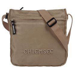 Umhängetasche CHIEMSEE, Damen, Gr. B/H/T: 20cm x 16cm x 4cm onesize, beige (sand), Kunstfaser, unifarben, leicht glänzend, Taschen