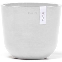 Blumentopf ECOPOTS "Oslo Mini 19 Weiß", weiß, B:19cm H:16,5cm T:19cm Ø:17,3cm, Kunststoff, Pflanzgefäße, für den Innenbereich