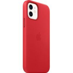 APPLE Smartphone-Hülle "iPhone 12/12 Pro Leather Case", rot, Hüllen