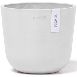 Blumentopf ECOPOTS "Oslo Mini 16 Weiß", weiß, B:16cm H:13,7cm T:16cm Ø:14,5cm, Kunststoff, Pflanzgefäße, für den Innenbereich