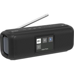 KARCHER Digitalradio (DAB+) "DAB Go Bluetooth Lautsprecher", schwarz, B:19,1cm H:7,2cm T:7cm, Radios, Bluetooth-Speaker mit Trageschlaufe, tragbar, Bluetooth, Stereo