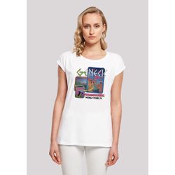 T-Shirt F4NT4STIC "Genesis World Tour 78'", Damen, Gr. 4XL, weiß, Obermaterial: 100% Baumwolle, casual, regular fit, Rundhals, Kurzarm ohne Bündchen, Shirts, Print