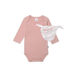 Body LILIPUT "Blümchen", Baby, Gr. 50/56, EURO-Größen, bunt (mehrfarbig), 100% Baumwolle, unifarben, Rundhals, Langarm, Bodies, mit niedlichem Blümchen-Halstuch