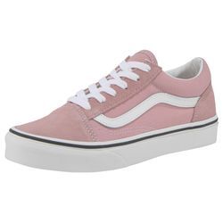 Sneaker VANS "Old Skool", Gr. 27, rosa, Leder, Textil, unifarben mit Farbeinsatz, kontrastfarbene Details, sportlich, Schuhe Skaterschuh Sneaker low