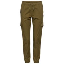 Cargohose CHAMPION "Icons Twill Cuff Cargo Pant", Kinder, Gr. XL (164/170), N-Gr, grün (oliv), Web, Obermaterial: 98% Baumwolle, 2% Elasthan, unifarben, sportlich, regular fit, Hosen, mit Cargotaschen