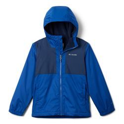 Winterjacke COLUMBIA "Rainy Trails™ II Fleece Lined Jacket", Kinder, Gr. L (152/158), blau (mountain blau), Obermaterial: 100% Polyester. Obermaterial 2: 72% Nylon, 28% Polyester, unifarben, sportlich, Langarm, Jacken