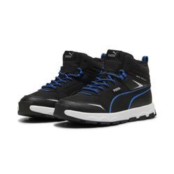 Sneaker PUMA "Evolve Trail Sneakers Jugendliche", Kinder, Gr. 35.5, schwarz (schwarz hyperlink blau), Obermaterial: Synthetik, Textil; Futter: Textil; Innensohle: Textil; Laufsohle: Gummi, Schuhe