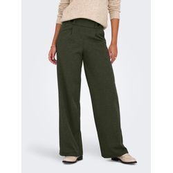 Jerseyhose JDY "JDYGEGGO NEW LONG PANT JRS NOOS", Damen, Gr. L (40), Länge 32, kambaba detail:schwarz buttons, Jersey, Obermaterial: 95% Polyester, 5% Elasthan, unifarben, modisch, Hosen