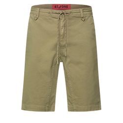 Shorts STREET ONE MEN, Herren, Gr. 29, Kurz, beige (rye beige), Web, 98% Baumwolle, 2% Elasthan, unifarben, casual, normal kurz, Hosen, mit Tunnelzugband