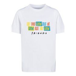 Kurzarmshirt F4NT4STIC "F4NT4STIC Kinder They Don't Know Script -WHT with Kids Basic Tee", Jungen, Gr. 110/116, weiß, 100% Baumwolle, unifarben, casual, normal, Rundhals, Kurzarm, Shirts