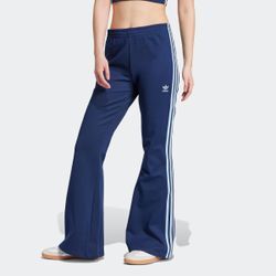 Sporthose ADIDAS ORIGINALS "3S FLARED TP", Damen, Gr. M, N-Gr, blau (night indigo), Obermaterial: 60% Baumwolle, 36% Polyester, 4% Elasthan, sportlich, Hosen