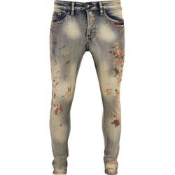 Bequeme Jeans SOUTHPOLE "Southpole Herren Stretch Signature Denim", Herren, Gr. 36/32, Länge 32, blau (leuchtendes brush), 73% Baumwolle, 25% Polyester, 2% Elasthan, casual, Jeans