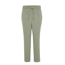 Stoffhose B.YOUNG "Hose BYDanta", Damen, Gr. 38, N-Gr, grün (oil grün), Obermaterial: 64% Polyester PES. 32% Viskose LENZING ECOVERO CV LenzEcov. 4% Elasthan EL., casual, comfort fit lang, Hosen