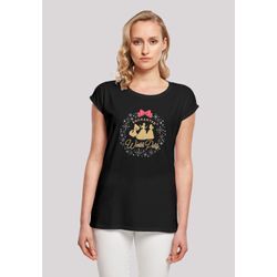 T-Shirt F4NT4STIC "Disney Prinzessin Enchanted Winter Party", Damen, Gr. L, schwarz, Obermaterial: 100% Baumwolle, casual, regular fit, Rundhals, Kurzarm ohne Bündchen, Shirts, Damen,Premium Merch,Regular-Fit,Kurze Ärmel,Bedruckt