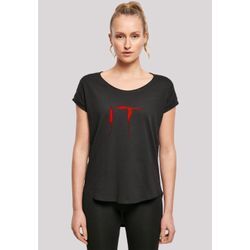 T-Shirt F4NT4STIC "IT Film ES Stephen King Distressed", Damen, Gr. L, schwarz, Obermaterial: 100% Baumwolle, casual, regular fit, Rundhals, Kurzarm ohne Bündchen, Shirts, Print