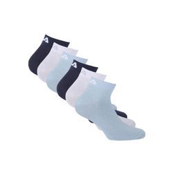 Kurzsocken FILA "Socken 6er Pack", Damen, Gr. 35, blau (sky), Obermaterial: 75% Baumwolle CO. 23% Polyester PES. 2% Elasthan EL., Socken