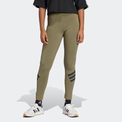 Trainingstights ADIDAS SPORTSWEAR "W FI 3S LEGGING", Damen, Gr. L, N-Gr, grün (olive strata), Obermaterial: 90% Baumwolle, 10% Elasthan, sportlich, Hosen