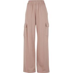 Jogginghose URBAN CLASSICS "Urban Classics Damen Ladies Baggy Light Terry Sweat Pants", Damen, Gr. L, US-Größen, rosa (duskrose), 70% Baumwolle, 30% Polyester, unifarben, oversize, Hosen