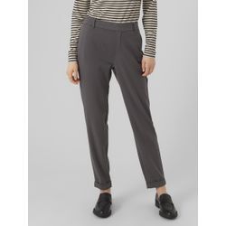 Anzughose VERO MODA "VMMAYA MR LOOSE SOLID PANT", Damen, Gr. L (40), Länge 30, grau (grau pinstripe), Web, Obermaterial: 62% Polyester, 33% Viskose, 5% Elasthan, unifarben, gestreift, elegant, Hosen