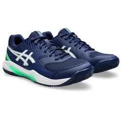 Tennisschuh ASICS "GEL-DEDICATE 8 CLAY", Gr. 42,5, blau (blau expanse, weiß), Textil, Synthetik, sportlich, Schuhe