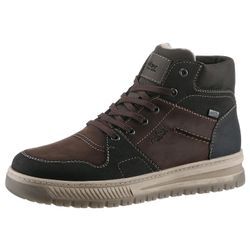 Winterboots RIEKER, Herren, Gr. 43, braun (dunkelbraun kombiniert), Leder, Lederimitat, Textil, sportlich, Schuhe, Sneaker, Schnürboots - 150 Jahre RIEKER Jubiläumsartikel