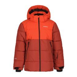 Skijacke ICEPEAK "LOUIN JR", Kinder, Gr. 128, orange, Obermaterial: 100% Polyester. Futter: 100% Polyester. Wattierung: 100% Polyester, sportlich, hüftlang, Langarm abgerundeter Saum mit Klettverschluss,mit Schneefang, Jacken, Winterjacke mit Öffnung für Kopfhörerkabel an der Innentasche