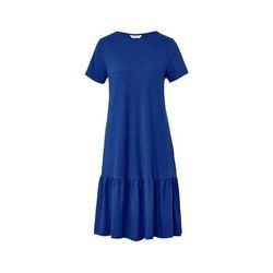 Jerseykleid mit Volant - Blau - Gr.: M