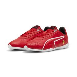 Sneaker PUMA "Scuderia Ferrari Tune Cat Driving Schuhe Erwachsene", Gr. 41, rot (rosso corsa weiß rot schwarz), Obermaterial: Textil, Synthetik; Futter: Textil; Innensohle: Textil; Laufsohle: Gummi, Schuhe