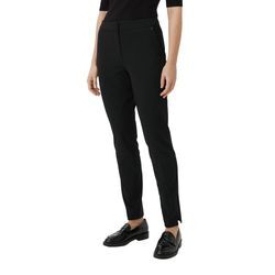 Anzughose COMMA, Damen, Gr. 34, N-Gr, schwarz, Stoff, Obermaterial: 48% Polyamid, 42% Viskose, 10% Elasthan, unifarben, casual, slim fit knöchelfrei, Hosen, mit Viskose und Slim fit