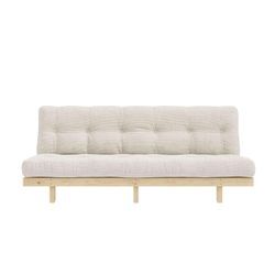 Schlafsofa KARUP DESIGN "Lean 200 Schlafsofa, Gästebett, Sofa mit Futonmatratze", weiß (ivory), B:200cm H:73cm T:100cm, Bezug: 100% Polyester, Sofas, Inkl. Futonmatratze, Liegefläche 130x200 cm, FSC zertifizierte Kiefer