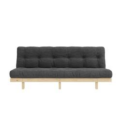 Schlafsofa KARUP DESIGN "Lean 200 Schlafsofa, Gästebett, Sofa mit Futonmatratze", schwarz (charcoal), B:200cm H:73cm T:100cm, Bezug: 100% Polyester, Sofas, Inkl. Futonmatratze, Liegefläche 130x200 cm, FSC zertifizierte Kiefer